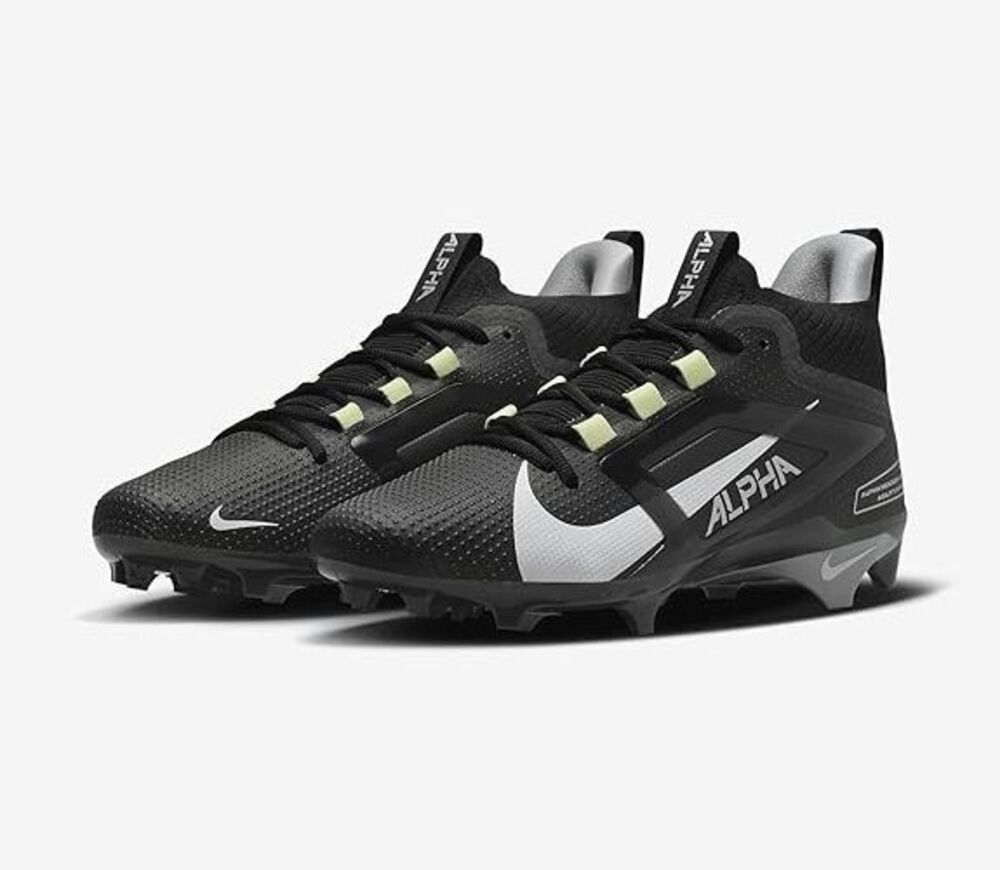 Nike Alpha Menace 4 Elite Football Cleats Men Size 10.5 Black FD7036-002 NEW